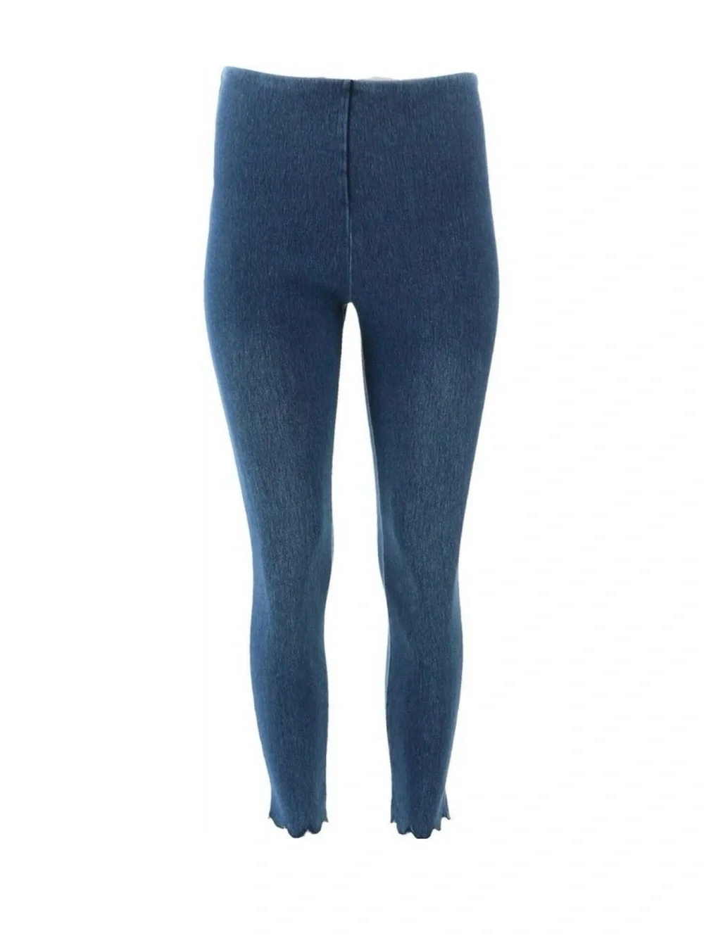 Lyssé Lynette Scallop Edge Denim Pull On Leggings in women’s size Small.
